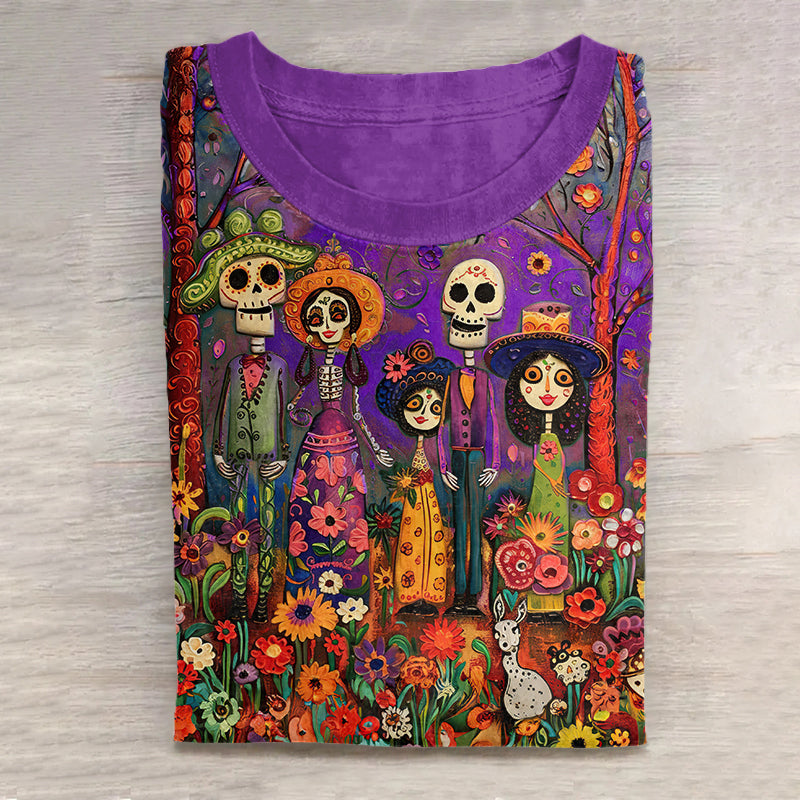 Day Of The Dead Skeleton Art Print Women's T-Shirt