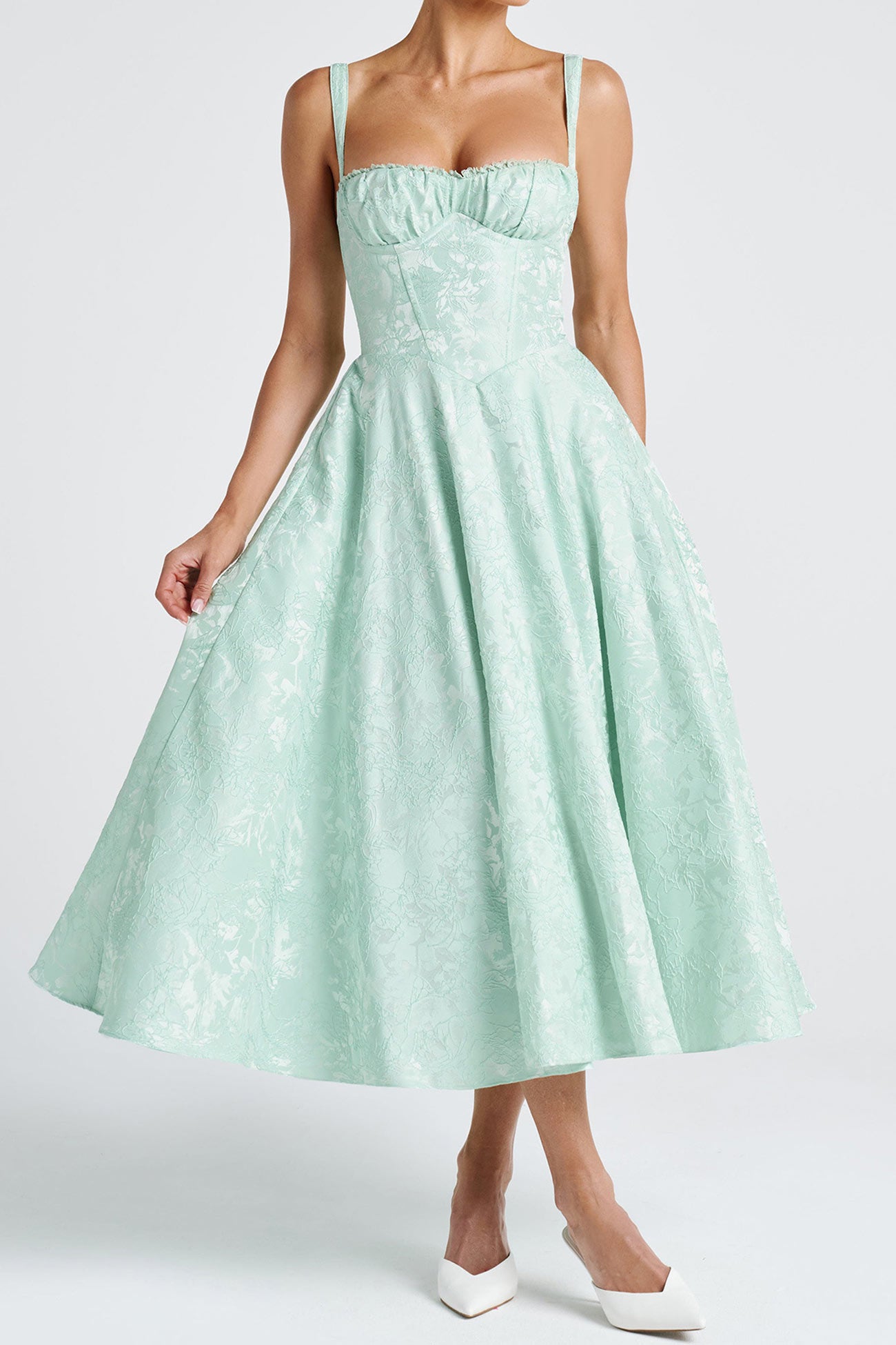 Lace Corset High Waist Swing Dress