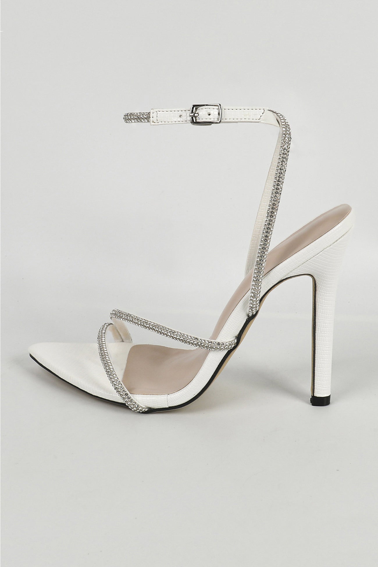 Rhinestone Pointed High Heels