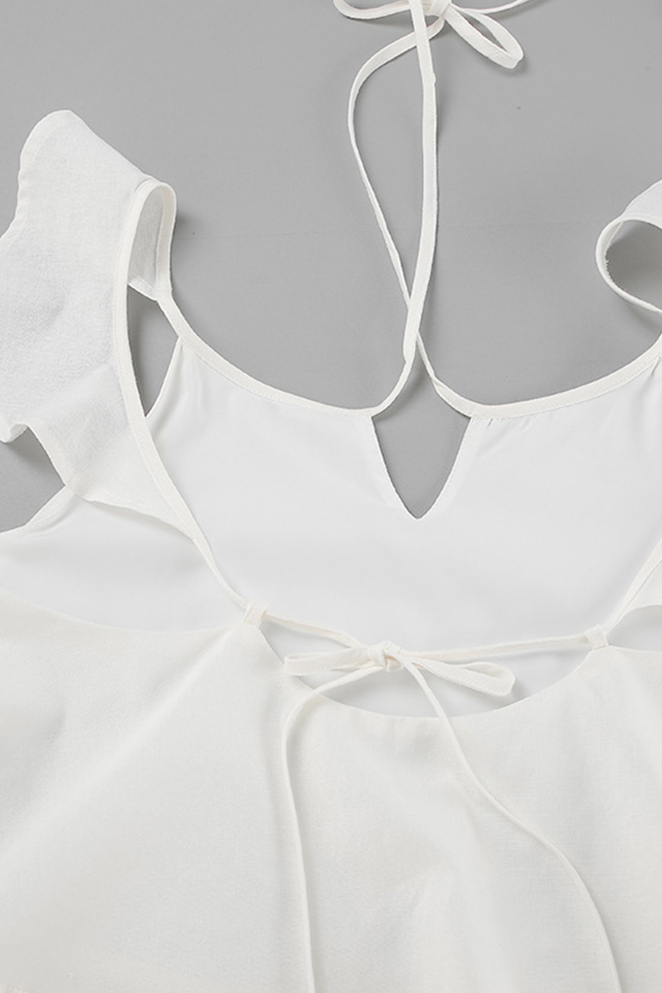 Ruffle Tie-up Cotton Vest Set