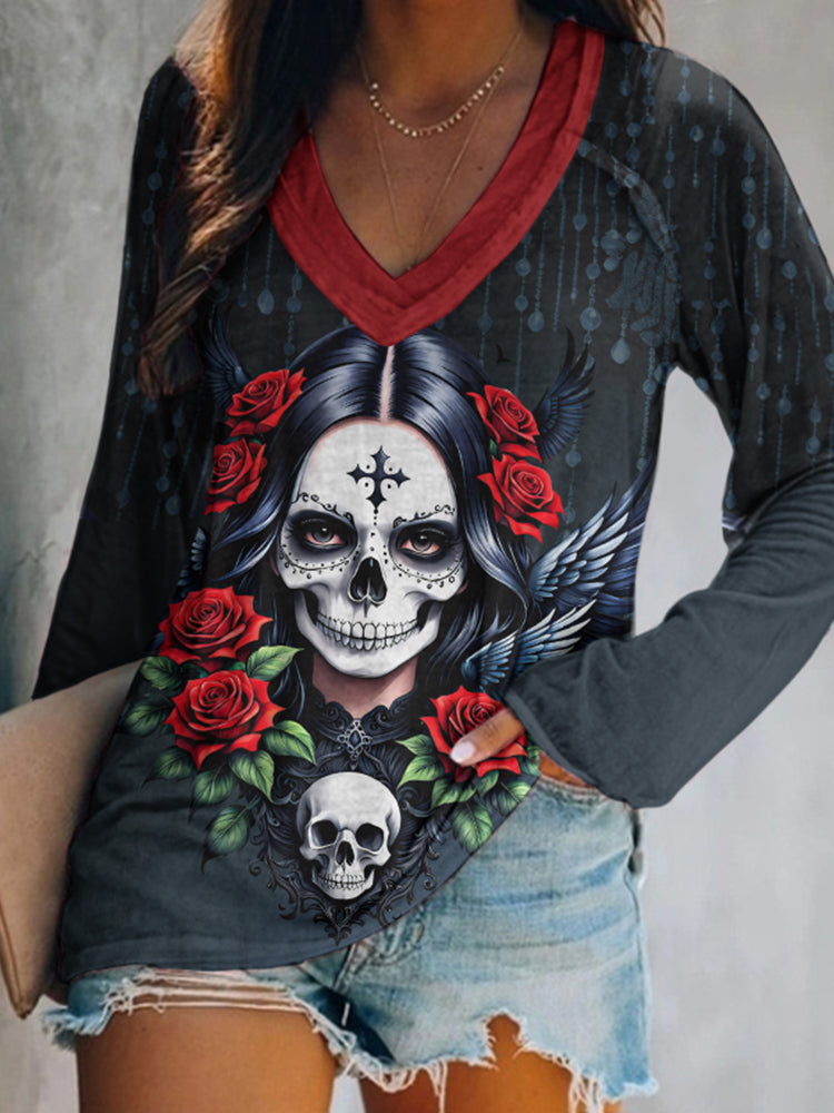 Katrina Rose Art Graphic V-Neck T-Shirt