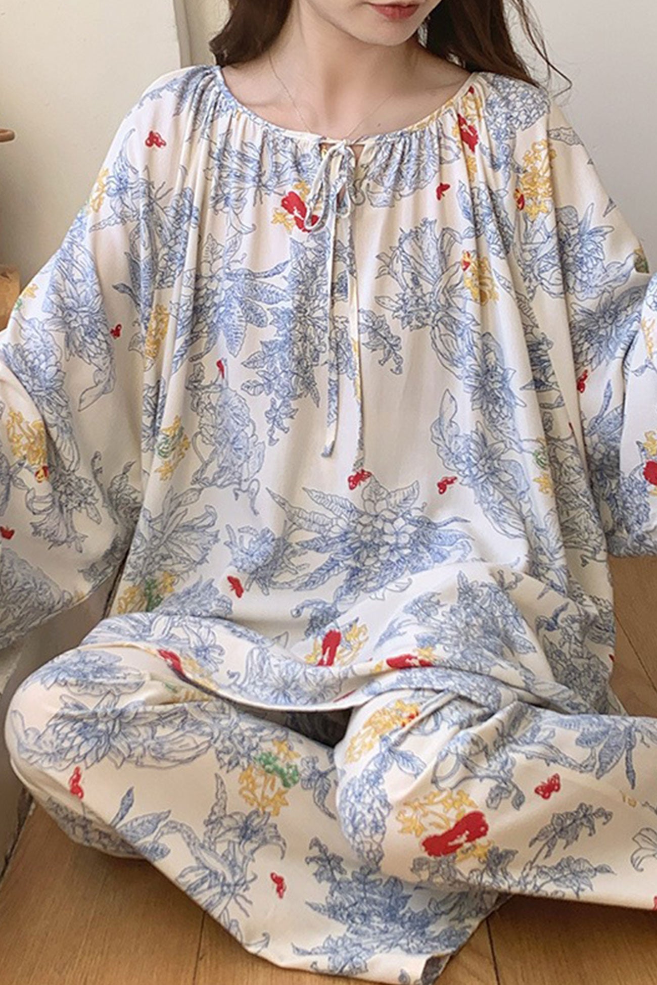 Printed Tie-up Oversize Loungewear