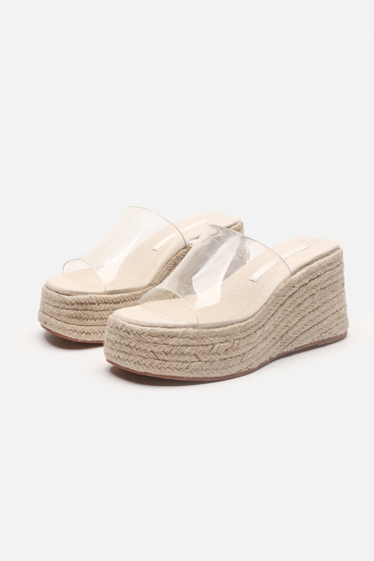 PVC Espadrille Wedge Thick Sandals