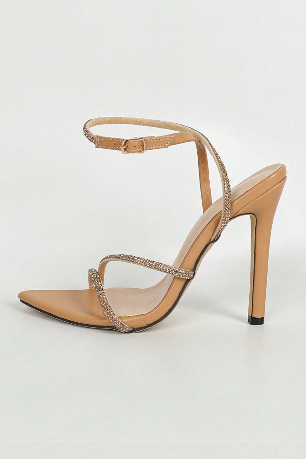 Rhinestone Pointed High Heels