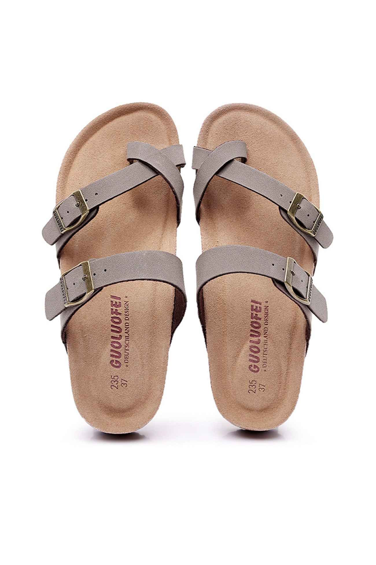 Toe Ring Criss Cross Buckles Thong Sandals