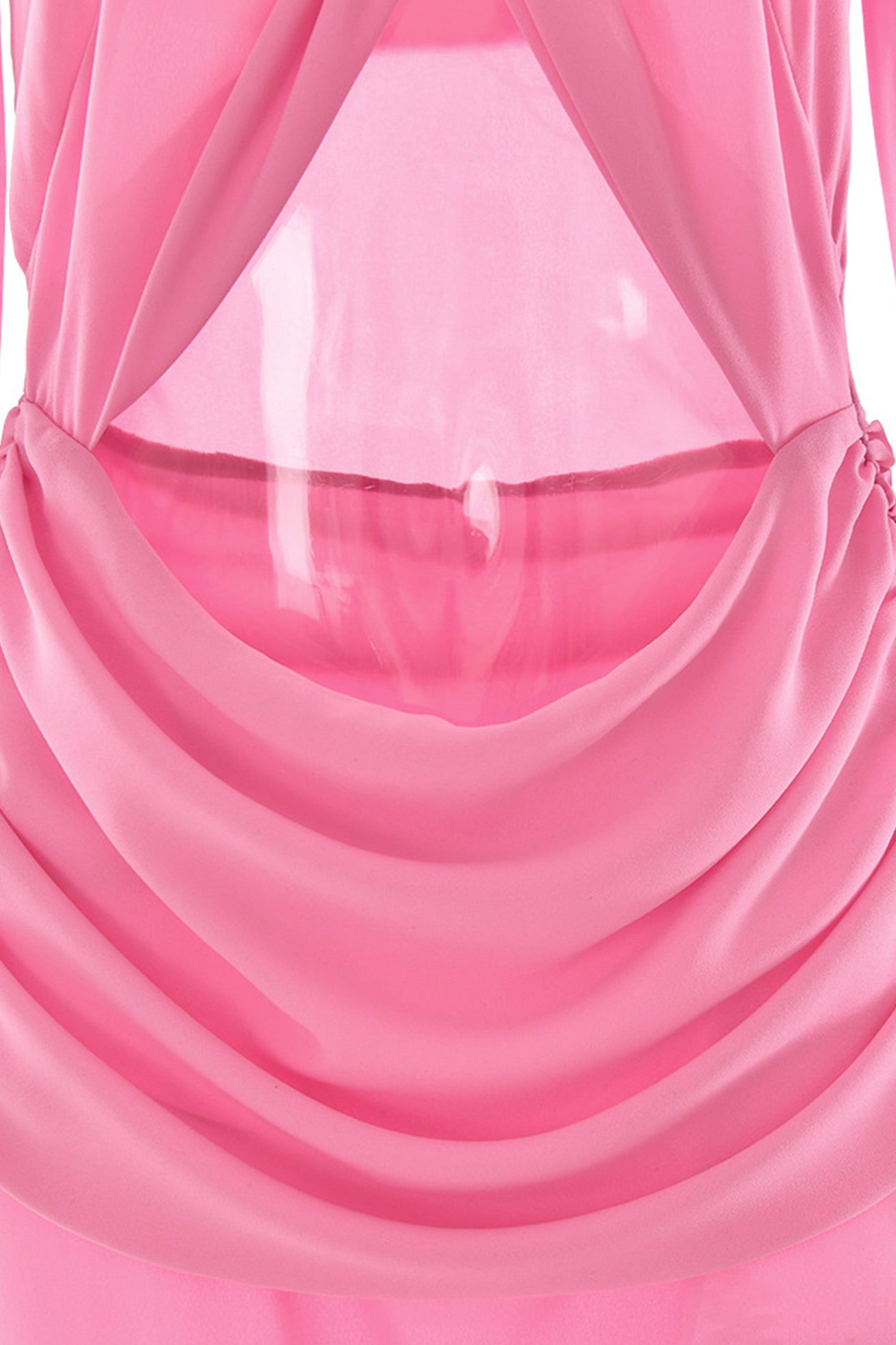 Twisted Off-shoulder Cutout Chiffon Maxi Dress